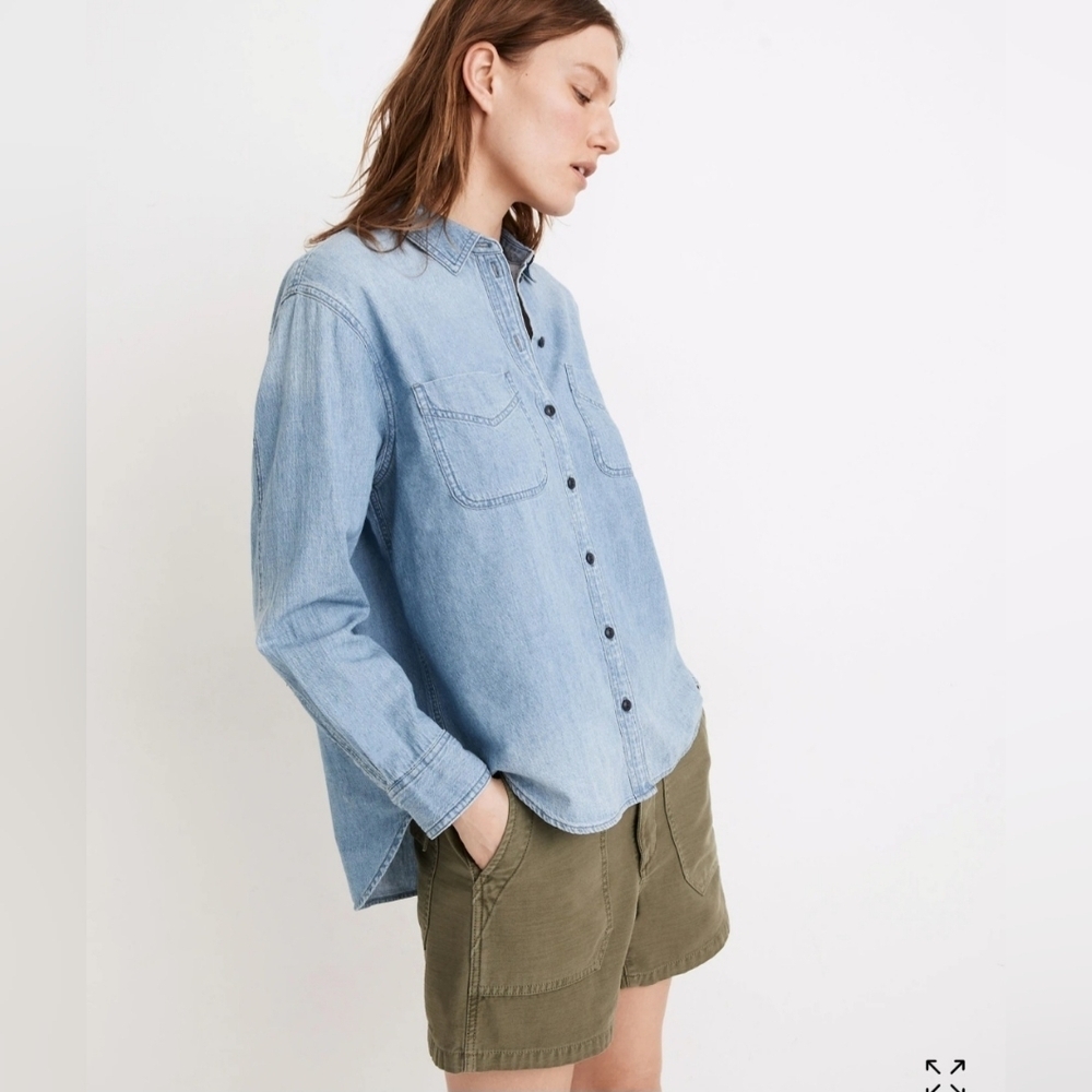 Madewell Denim Classic Ex-Boyfriend Shirt in Haviland Wash - Picture 2 of 7